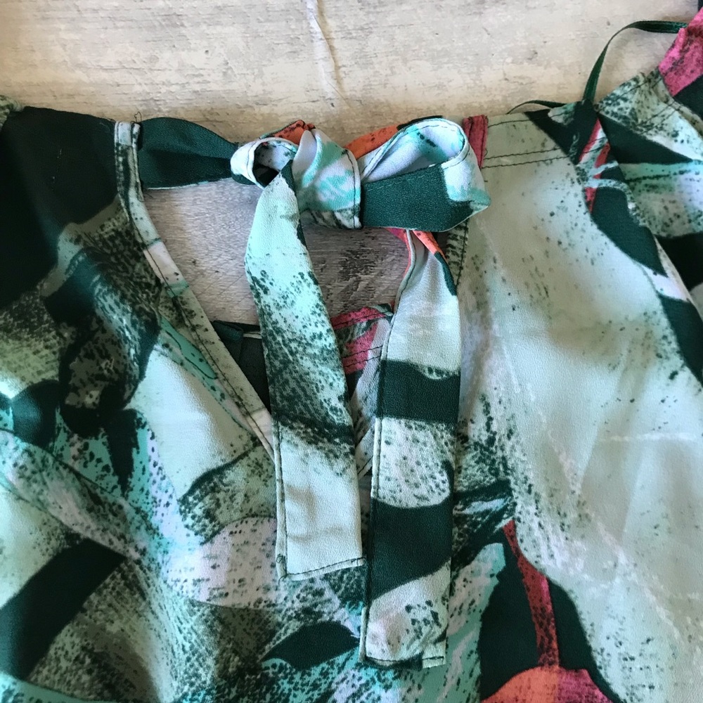 LC Lauren Conrad Cap Sleeve Floral Dress -1078 - Picture 6 of 6